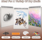 TKOOFN 9" x 12" Sketch Book, 5 Pack Top Spiral Bound Premium Sketchbook (68lb/100gsm), 500 Sheet Total Drawing Pads, Acid-Free Painting Paper for Adults Kids Artists Beginners