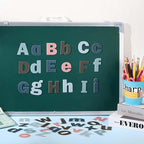 Breling 310 Pieces Felt Bulletin Board Letters Sticker with Number, 2" Bulk Self Adhesive ABC Upper Lowercase Sticky Letter for Christmas Gift Poster Bulletin Board Classroom(Dark Color)