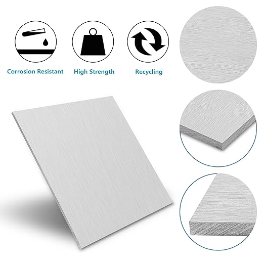 2Pack Aluminum Sheet & Plates 6 x 12 x 1/8 Inch, 6061 Heavy Duty Aluminum Sheets with Protective Film, 3MM Thick Flat Plain Panel Sheet for Crafting Structural Framing Base Plate