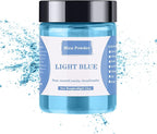 Mica Powder - 60g Mica Powder for Epoxy Resin - Pearl Pigment Powder Dye for Resin/Eye Shadow/Soap Making/Nails/Bath Bombs etc. (Light Blue)