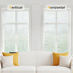 Haton Window Privacy Film, Frosted Glass Privacy Window Clings, Sun Blocking Frosting Opaque Coverings, Static Cling Removable Decorative Stickers for Home Door, Non-Adhesive 35.4" x 118.1"