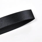 5/8" x 100 Yards Black Polyester Satin Ribbon Single Faced Bulk Fabric Ribbons for Gift Wrapping, Crafting, Bows Making, Sewing, Wedding, Home Decor