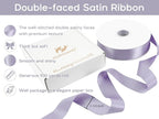 HUIHUANG Purple Satin Ribbon 1-1/2 inch x 100 Yards Lavender Color Double-Faced Satin Ribbon for Flower Bouquet, Gift Wrapping, Eternal Roses, DIY Crafts, Bridal Shower Wedding Decor