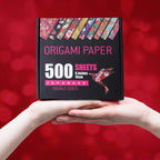 Japanese Washi Origami Paper 500 Sheets, 10 Vivid Colors, Colors Make Colorful and Easy Origami,6 Inch Square Sheet, for Kids & Adults, Papers, Arts and Crafts Projects (E-Book Included)
