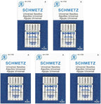 SCHMETZ Universal Sewing Machine Needles - Size 70/10, 5-Needle Cards, Pack of 5