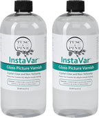 Tusc & Pine InstaVar™ Gloss Picture Varnish - Archival Quality Varnish for Oil, Alkyd, and Acrylic Artists - 33.8oz Bottle - 2 Pack