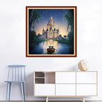 Joyhoor Cross Stitch Kits for Beginners Stamped Cross-Stitch Supplies Needlework preprint Embroidery Kits for Adults DIY Needlepoint Kits Embroidery Patterns 11CT-Dream Castle 18x18 inchs
