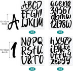 Outus 576 Pieces 8 Sheets Letters Stickers Self Adhesive Vinyl Letter Alphabet Number Stickers Mailbox Numbers Sticker, Decals for Classroom Decor, Sign, Door(Black,4 Inch)