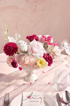 Ling's moment Dahlia Foam Artificial Real Touch Faux Fake Flowers for Home Decor Graduation Baby Shower Decorations Outdoors Party Favors Wedding Gifts Centerpieces Arrangements 25pcs (Hot Pink)