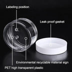 Empty 12 Pack Clear Plastic Storage Favor Jars Wide-mouth Plastic Containers with Lids for Beauty Products, DIY Making or Others (4 oz, White)