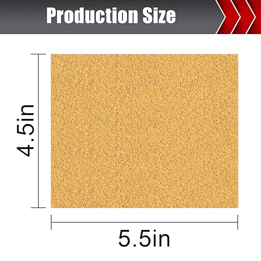 50 Pcs 1/4 Sheet Sandpaper, Premium Sand Paper 80/120/150/220/320/400 Grit Sandpaper Sheet Sand Paper Assortment for Wood Metal Automotive Palm Sanders 5.5" x 4.5"