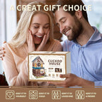 3D Wooden Puzzles - Miniature Cuckoo Clock House Kit, DIY Wooden Building Set for Adults and Teens, Mini Model Kit with 3-Mode Touch Switch - Cuckoo House (SQ-61)