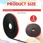 Magnetic Tape Roll Thin Strips, 0.39 Inch x 33 Feet Magnetic Board Dividers Whiteboard Graphic Decorative Tape Marking Line for Classroom Office Art Accessories(Red)