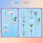kenvc DIY Flower Bouquets Toys, Fabric Flower Market Toy is for Kids Best Gifts for Girls Boys Ages 5 6 7 8 9 10 to Craft Your Own Master Piece of Color Changing Flowers Kit