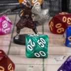 CiaraQ DND Polyhedral Dice (100pcs) with A Dice Bag Compatible with Dungeons and Dragons DND RPG MTG Role Playing Table Games (D% dice, 10 colors-100 pcs)