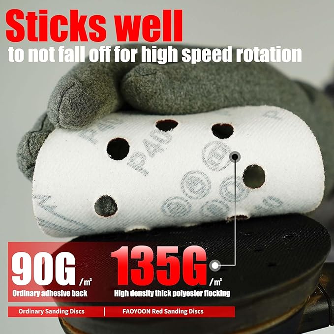 Sanding Disc 5 Inch 8 Hole, 100 Pcs Orbital Sanding Discs Hook and Loop, Sandpaper for polishing and Grinding, 800 Grit Sand Paper for Random Orbital Sander