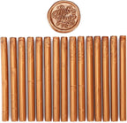 Yoption 15 Pieces Glue Gun Sealing Wax Sticks for Wax Seal Stamp, Great for Wedding Invitations, Cards, Envelopes (Copper Red Gold)