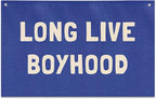 Long Live Boyhood Banner, Boys Room Decor, Canvas Banner Wall Hanging Flag Decor for Nursery Playroom Toddler Room