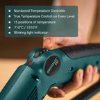WINONS Hot Knife Foam Cutter Tool with Groover - 300W, Styrofoam Cutter WFC0012 with Numbered Temperature Controller - 710°C Max. Temp, Hot Wire Cutting Tool for all Kinds of Projects (Kit of 11)