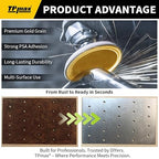 6-Inch 60-Grit Gold PSA Sanding Discs, 30 Pack – Pro-Grade Self-Adhesive Stickyback Sandpaper with Quick-Release Tabs for DA Sander, Coarse Automotive/Wood/Metal Sanding