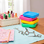 3Pcs Square Plastic Magnetic Pin Cushion Anti Loss Sewing Pin Needle Storage Holder Magnetic Push Pins Holder for Sewing Quilting DIY Projects, Pincushions（Random Color）