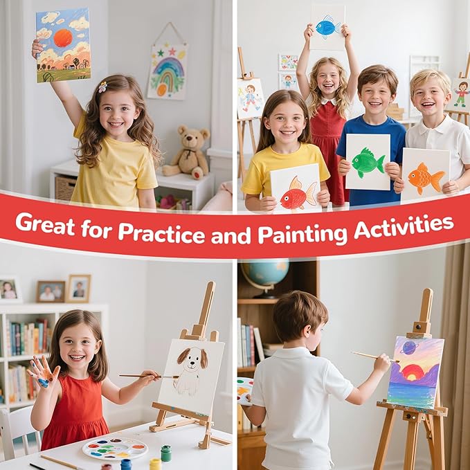 Canvas Boards for Painting 24 Pack, 5x7 Inch Small Canvas for Kids, Mini Canvas Panels for Painting 100% Cotton White Blank Canvases for Acrylics Oil Watercolor Paint