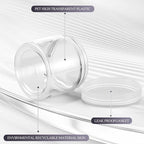 SATINIOR 36 Pieces 1 oz Plastic Jars with Lids Wide Mouth Airtight Reusable Container Acrylic Cosmetic Small Jars for Lotions Ointments Travel Toiletries Creams Make up Storage(Clear)