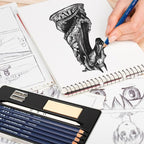 H & B Profession Sketch Pencils 9-Piece, Matte Sketch pencils, Sketch Pencil Set for Drawing, Shading, and Sketching for Beginners, Artists and professional artists