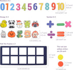 CHEFAN Felt Ten-Frame Set Math Manipulative Counter for Elementary, Numbers Learning Counting Toy for Kids, Montessori Math Educational Game, 2 Ten Frames & 162PCS for Kindergarten, 3+ Years Old