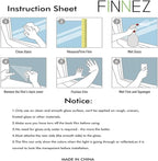 Finnez Window Privacy Film Window Film 3D No Glue Glass Sticker for Glass Door Home and Office Heat Control Anti UV (35.4 Inch x 6.5 Feet, Rainbow Grove)