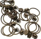 Leekayer #5 Antique Brass Metallic Nylon Coil Zippers by The Yard Bulk 10 Yards White Zipper Tape with 25pcs Antique Brass Ring Pull Sliders for DIY Sewing Tailor Craft Bag(White)
