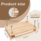 Wooden Book Press - 13''x7.9'' Book Press with Non-Slip Round Foot Pads, Ideal for Bookbinding Press, Paper Press, Bookbinding Machine and DIY Projects