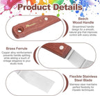 MECCANIXITY Pack of 1 Large Palette Knife No.3, 9.3" Long Palette Knives with Stainless Steel Flexible Spatula Pallet Knife and Wood Handle for Scraping, Mixing, Oil Acrylic Painting Canvas