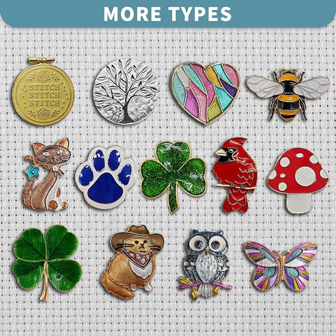 Magnetic Needle Minder Magnet Embroidery Accessories and Supplies Embroidery Needle Holder Cross Stitch Holder Needlework Supplies (Cardinal) (Mushroom)