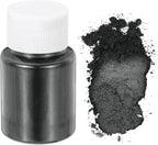 uxcell 10g/0.35oz Cosmetic Grade Mica Powder, 600 Mesh Mica Powder Natural Resin Epoxy Pigment Powders for Casting Resin, Candle Dye, DIY Nail Polish and Lip Gloss, Silver Black