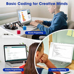 4DOF Robotic Arm Kit for Kids Compatible with Arduino IDE, Programming ESP32 Smart Robot Arm Building Kit STEM Educational Desktop Toy with Joystick and Web App Control for Children Ages 8+ and Adults