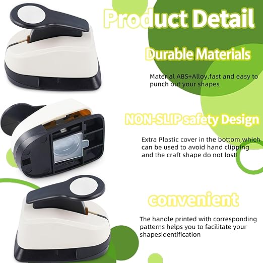 5 Circle Hole Punch, Circle Paper Punch, CirclePunches for Paper Crafts, Large Hole Puncher, Different Size of Scrapbooking Punches, Round Punch Shape for Scrapbook Card Making