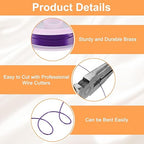 HARFINGTON 13ft Jewelry Wire, 22 Gauge (0.6mm) Brass Craft Soft Metal Tarnish Resistant Copper Beading Wire for Jewelry Making Supplies Crafting, Purple