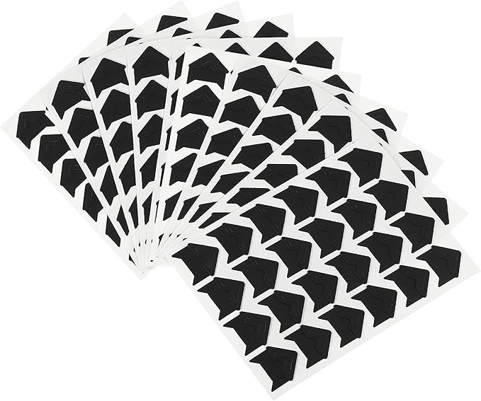PATIKIL Photo Corners, 10 Sheets/240 Pcs Self Adhesive DIY Picture Mounting Sticker for Journal Album Diary Scrapbook, Black