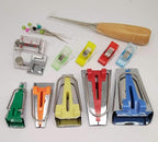 HONEYSEW Single Double Fold Bias Tape Maker Tool Kit Set Fabric Jelly Roll Sasher Tool Set Tools Folding Fabric and Biasing Strips 15sizes