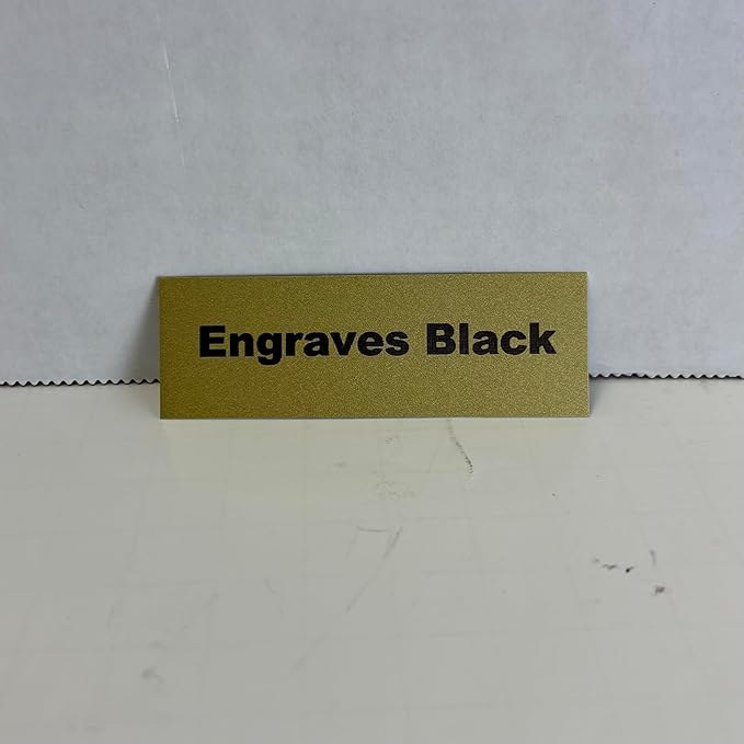 Blank Metal Plates for Laser Engraving - 4 Pack | Aluminum Sheets 0.020" Thick | CO2, Diode, Fiber Laser Compatible | Multiple Sizes & Colors (Gold (engraves black), 1x3 inch)