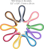 YURROAD Quilling Paper Set with 900pcs 5mm Quilling Paper Strips Filigree Tool Kit and Quilling Board Slotted Pen Curling Coach Crimper