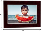 8x10 Mat Bevel Cut for 5.5x8.5 Photos - Acid Free Dark Red Suede Precut Matboard With Backing Board and Crystal Clear, Self Seal Photo Mat Bag - For Pictures, Photos, Framing - 4-ply Thickness