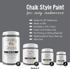 Chalky Chicks All-in-One Chalk Paint for Furniture or Cabinet - 4Fl Oz - Matte Finish Nailed It (Blueish Gray) for Metal, Wood Furniture Paint - No Sanding All-in-One for Home Decor & Crafts, USA Made