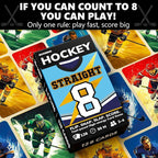 QUOKKA American Hockey Fast-Paced Card Game for Kids & Adults – 128 Cards & Easy Rules – Quick & Fun Matching Game – 2-4 Players – Ages 8+ – Perfect for Family Games Night, Travel and Parties