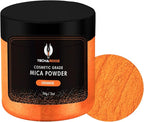 Orange Mica Powder for Epoxy Resin 56g / 2oz. Jar - Techarooz 2 Tone Resin Dye Color Pigment Powder for Lip Gloss, Nails, Colorant for Slime Bath Bombs Soap Making & Polymer Clay