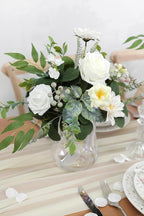 Serra Flora Artificial Greenery Stems Box Set,(Pack of 42pcs) with 8 Kinds of Faux Pink Green Filler for DIY Bridal Bouquets Wedding Floral Arrangement Table Centerpieces