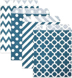 KEYYOOMY 200 Navy Blue Candy Buffet Bags - Small Polka Dot Paper Treat Bags for Wedding & Birthday Party (5x7 inch)
