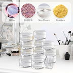 5g Cosmetic Sample Jars with Lids, 50 Pack Clear Small Plastic Containers for Skincare, Face Cream & Lip Balm, BPA-Free, Refillable Travel Size Containers