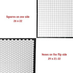 The Authentic Role-Playing Game Board by Hexers, Mat Alternative, Compatible with Dungeons and Dragons D&D DND Pathfinder RPG, 27x23 inches, 1 inch Square and Hexes Battle Grid, Foldable & Dry Erase